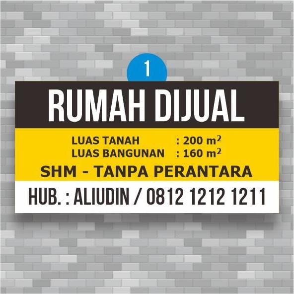 Gambar Banner Spanduk Disewakan Dijual ukuran 140x70 cm - 01 dari Ernol Sembilan undefined 3 Tokopedia
