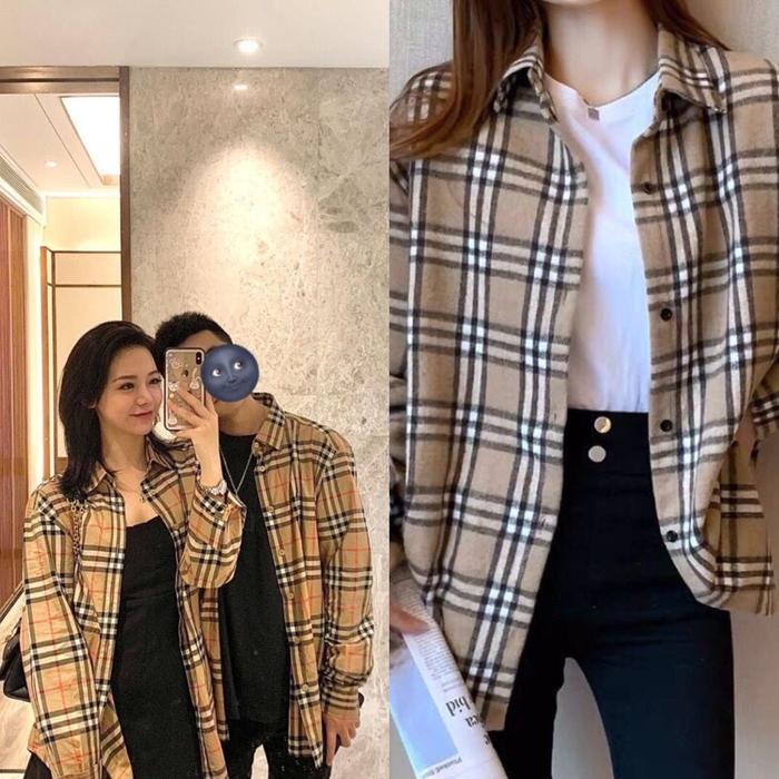 Gambar Moza Pastel Flanel Shirt (Kemeja Flanel Wanita Bahan Adem Panjang) - 1 dari Babajhu Offical undefined Tokopedia