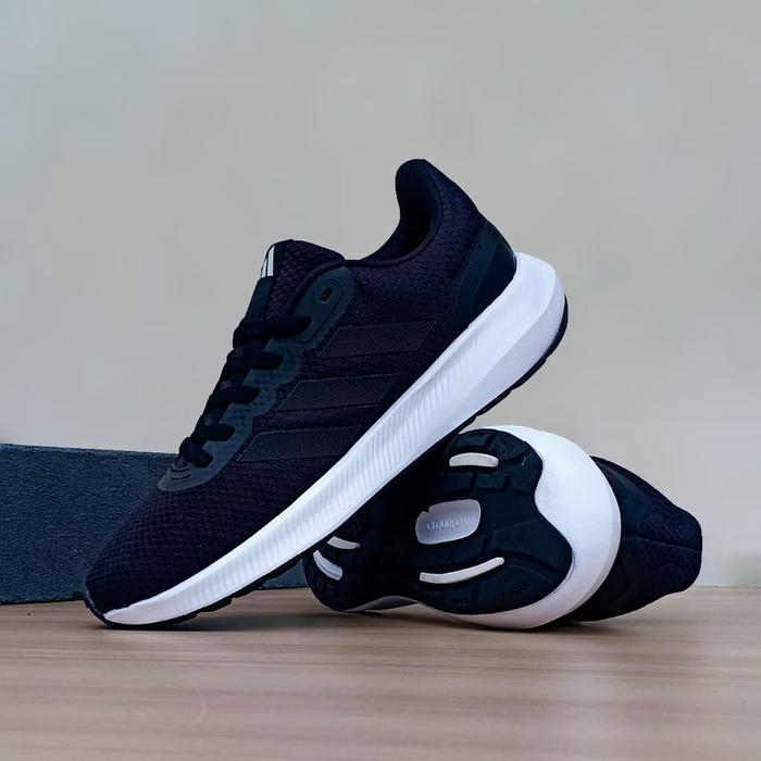 Gambar Sepatu Running Pria Adidas Run Falcon 3.0 Hitam Putih Original BNWB - Hitam Putih, 37 dari Sneaker Flower undefined Tokopedia