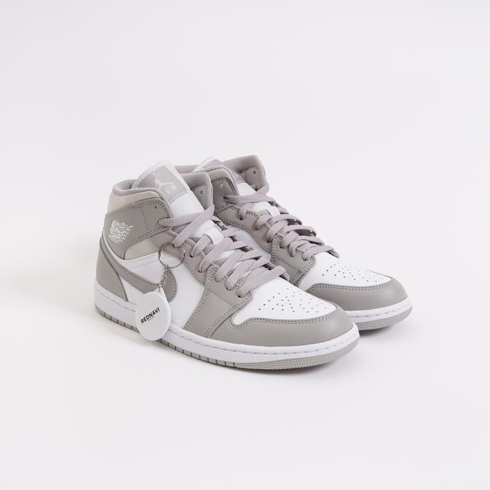 Jual Nike Air Jordan Mid White Linen Smoke Grey College Grey