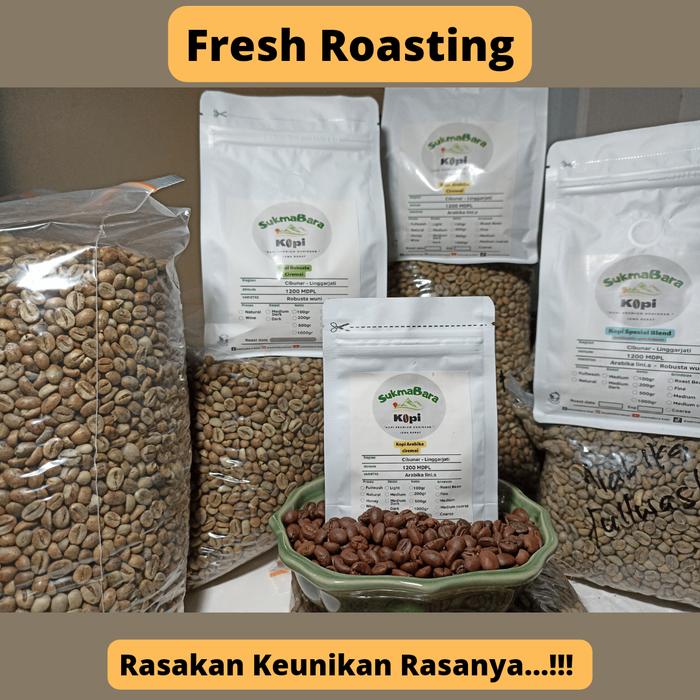 Biji kopi Robusta Ciremai 100 % kopi Bubuk Murni Aroma wangi 200gr