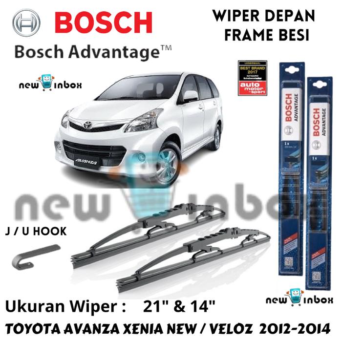 Gambar Wiper TOYOTA AVANZA XENIA NEW VELOZ 2012-2014 BOSCH ADVANTAGE 21"&14" - Depan 21" & 14" dari NEW IN BOX undefined Tokopedia