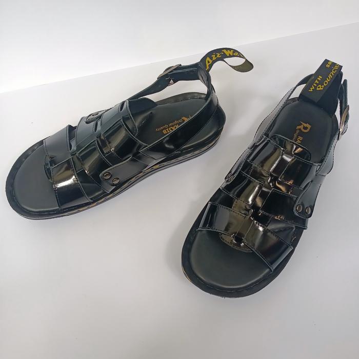 Gambar sandal kulit asli RAJIB - zebri - Hitam, 42 dari rajibofficialll undefined Tokopedia