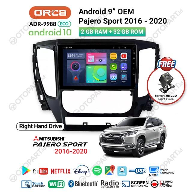 Gambar Head Unit ORCA All New Pajero Sport 2016-2020 Android Auto Carplay - ECO RHD dari HS VARIASI Car Accessories undefined Tokopedia