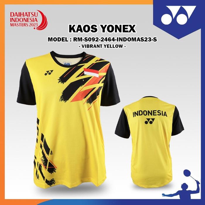 Gambar NEW JERSEY/KAOS BADMINTON YONEX RM 2464 EDISI INDONESIA MASTERS 2023 - VIBRANT YELLOW, S dari Victor Sport Indonesia undefined Tokopedia