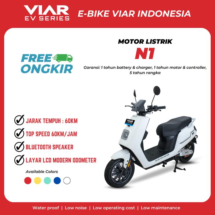 Gambar MOTOR LISTRIK VIAR N1 - ORIGINAL - GARANSI RESMI - Putih dari E-BIKE VIAR INDONESIA undefined Tokopedia
