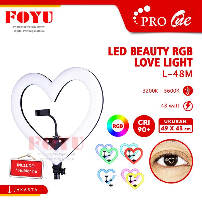 Gambar Professional LED Multi-Color Love Light Pro One L-48M dari Foyu Photo Jakarta undefined Tokopedia