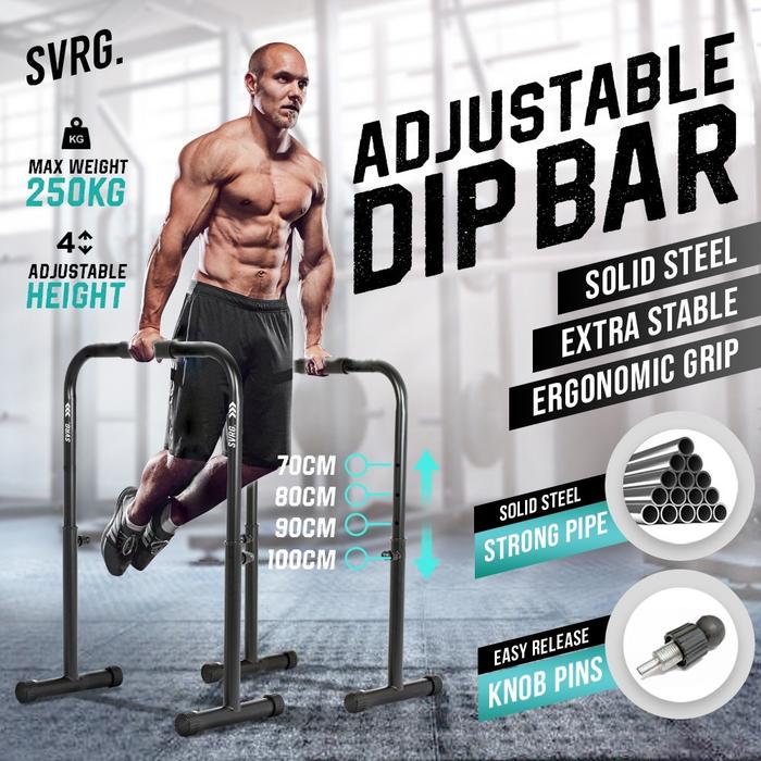 Gambar SVRG Adjustable Dip Bar - Calisthenic - Dipping - Crossfit - Dips - Dip Bar dari SVRG Store undefined Tokopedia