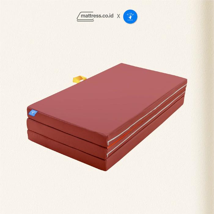 Gambar Kasur VIBE Trifold Tebal 8cm ukuran 120x195 Lipat 3 Ongkir Termurah - Merah dari mattresscoid undefined Tokopedia