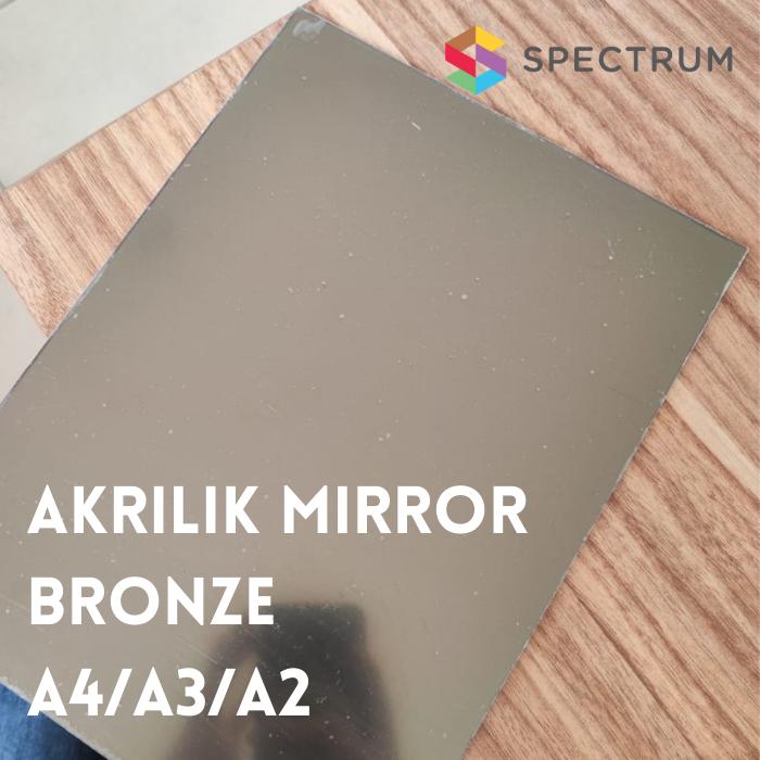 Gambar LEMBARAN AKRILIK / AKRILIK MIRROR BRONZE 2MM / A2, A3, A4 - A4 (21x29.7cm) dari Spectrum Cahaya Nusantara undefined Tokopedia