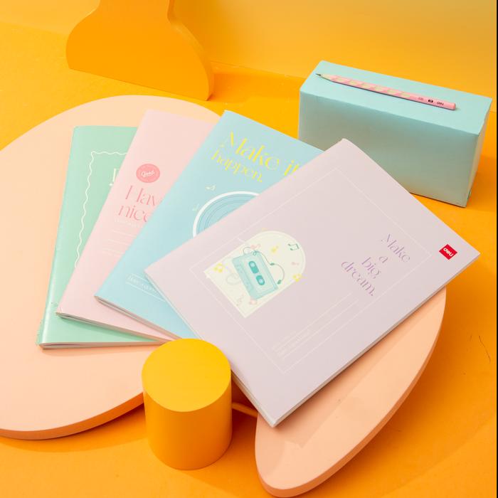 Gambar Deli Sewing Notebook / Buku Tulis A5 B5 EN02X - B5 dari Deli Stationery Indonesia undefined Tokopedia