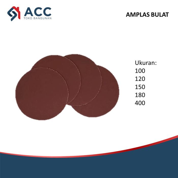 Gambar AMPLAS BULAT HALUS SEDANG KASAR dari Toko Bangunan ACC undefined Tokopedia