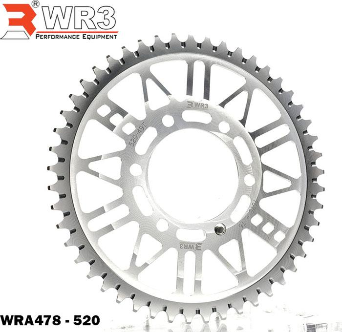 Gambar Gear Racing WR3 WRA478-520 ZX25R ER6N/ER6F/Z800/ZX6R/ZX636 43T-46T - Silver, 46T dari WR3 undefined Tokopedia
