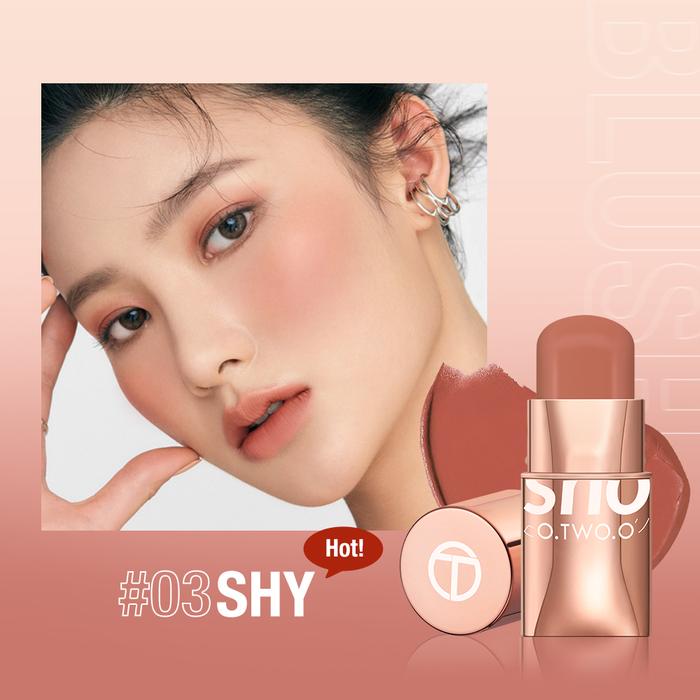 Gambar 【Barang Wajib】 O.TWO.O Makeup Blush Stick Hydrating Gloss Lip & Cheek 6 Colors Beauty Cosmetics - #03 PEMALU dari otwoo_id undefined Tokopedia
