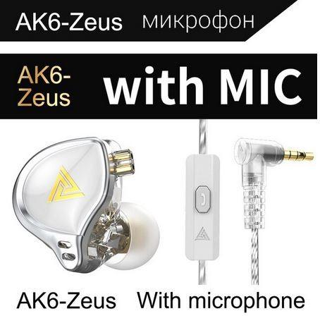 Gambar QKZ AK6 Zeus HiFi Headphones Wired Earphones WITH MIC - White dari SinfoniaMusicShop undefined Tokopedia