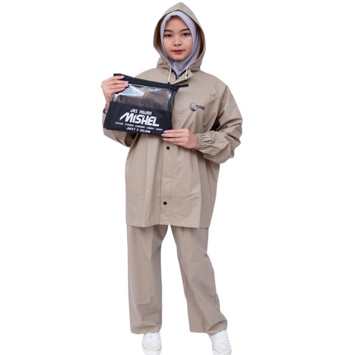 Gambar JAS HUKAN RAINCOAT MISHEL MURAH BERKUALITAS SETELAN JAKET CELANA - Mocca, L dari sheilashop id undefined Tokopedia