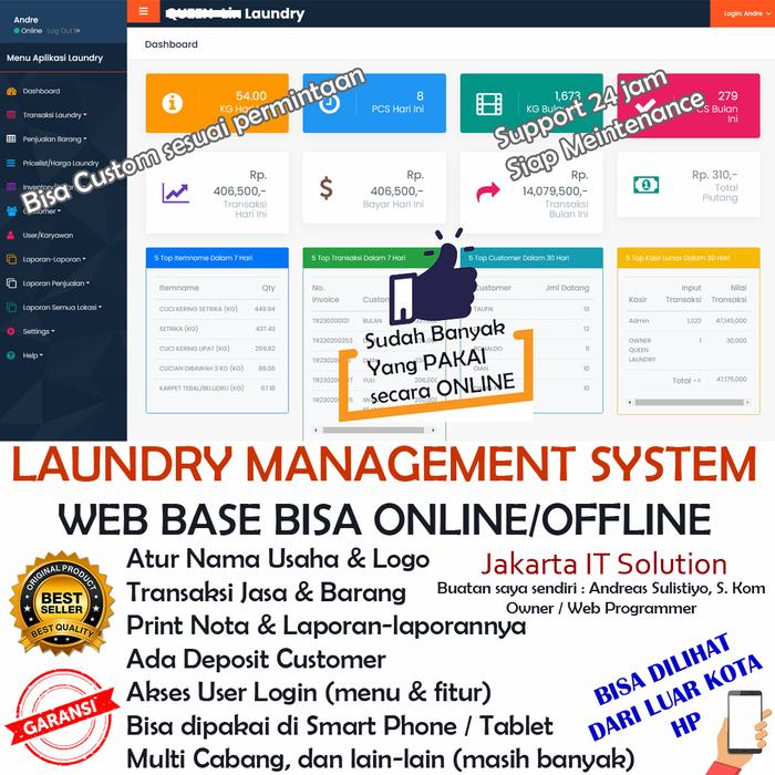 Gambar Aplikasi program software kasir laundry system dari monsterajakarta undefined Tokopedia