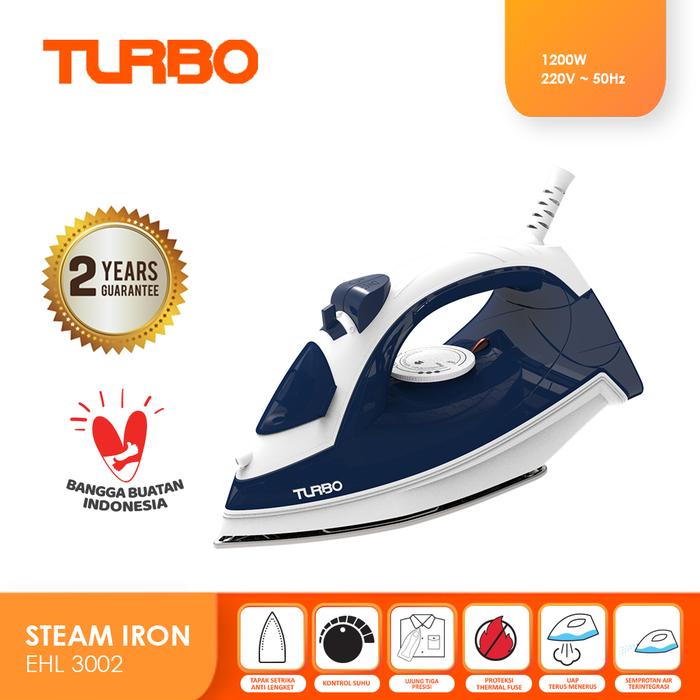 Gambar TURBO Setrika Uap Steam Iron EHL3002 - Biru dari amac electronic store undefined 2 Tokopedia