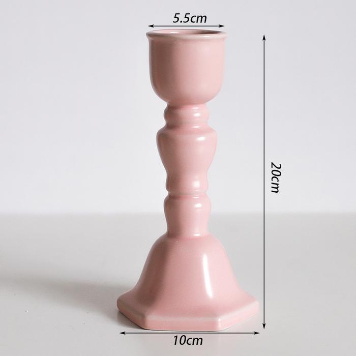 Gambar Vas Bunga Keramik Vintage / Candle Holder / Home Decor / Pajangan Ruma - Pink dari Odessa.Homegoods undefined Tokopedia