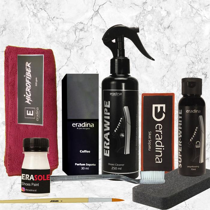 Gambar Paket Pembersih Sepatu - Shoe Cleaner - Erawipe 250ml - Suede Nubuck - Sikat Standard dari Eradina undefined Tokopedia