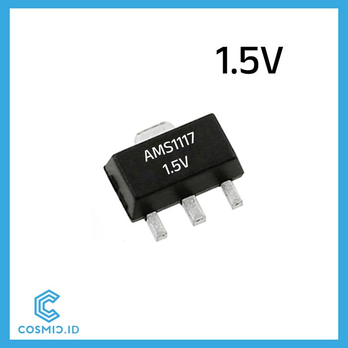Gambar AMS 1117 AMS1117 1.5 Volt 1.5V SMD SOT 89 SOT89 dari cosmic.id undefined Tokopedia