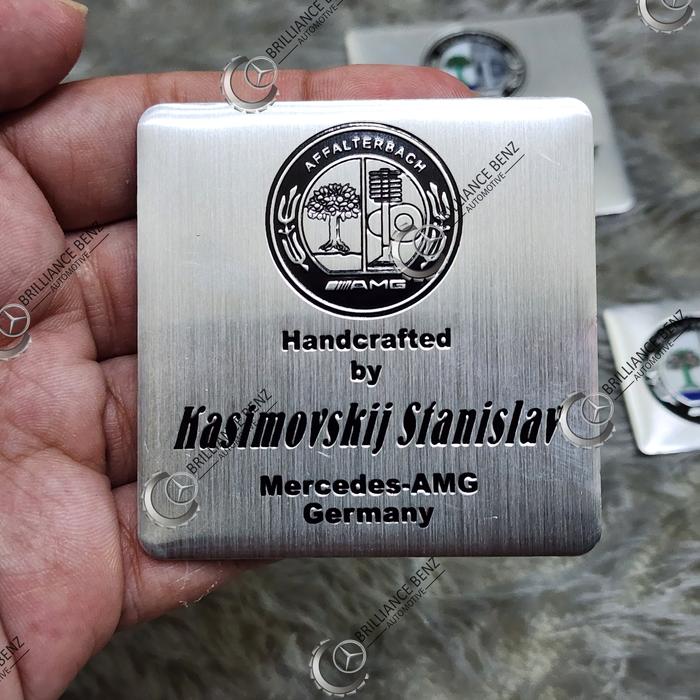 Gambar EMBLEM PLATE BADGE LOGO AMG AFFALTERBACH MERCEDES BENZ MODEL KOTAK - A. AMG No Color dari BRILLIANCE BENZ AUTOMOTIVE undefined Tokopedia