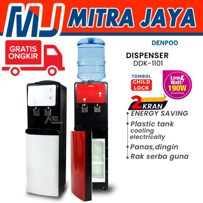Gambar DENPOO DISPENSER MERAH DAN PUTIH GALON ATAS SERTA RAK BAWAH - DDK1101 dari Mitra Jaya Bandung undefined Tokopedia