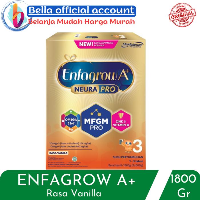 Gambar Enfagrow A+ MFGM PRO 3 Vanila 1800 gr dari Bella shop TNG undefined Tokopedia