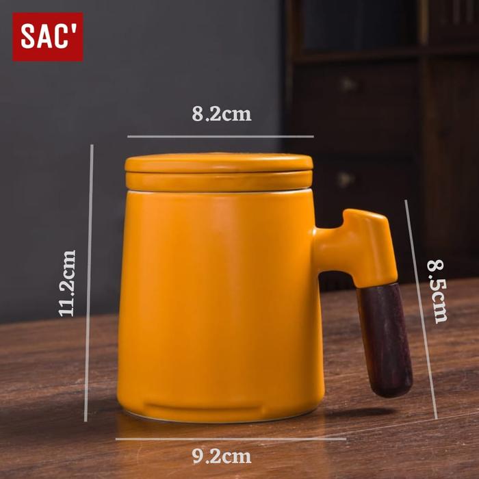 Gambar BODE Nordic Coffee Glass Mug Tea Cup Gelas Kopi Teh Keramik Saringan - Orange dari Shop at Christine's undefined Tokopedia