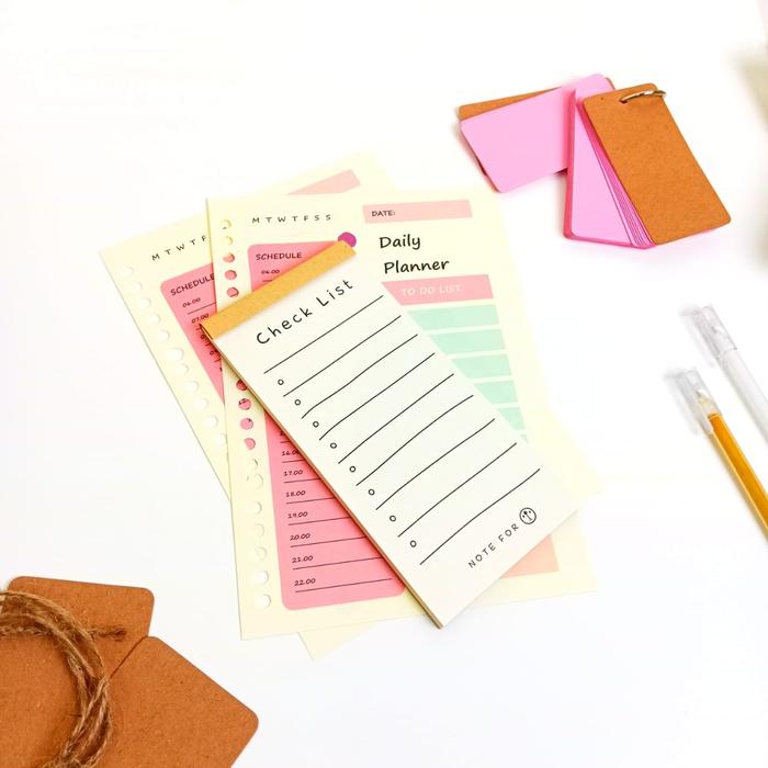 Gambar buku Notebook/buku agenda/memo/checklist/to do list/(lem ujung) - check list dari Bakoel Notebook undefined Tokopedia