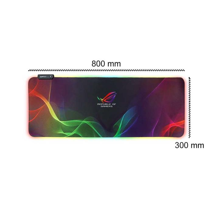 Gambar Mouse Pad Gaming XL LED RGB Motif Peta Dunia Matras Meja Ukuran Besar - ROG V2 dari Mirror57 undefined Tokopedia