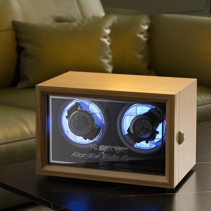 Gambar NS - kotak jam tangan otomatis winder box 2 slot premium box watch SKW - 2 SLOT dari Navy Shops undefined Tokopedia