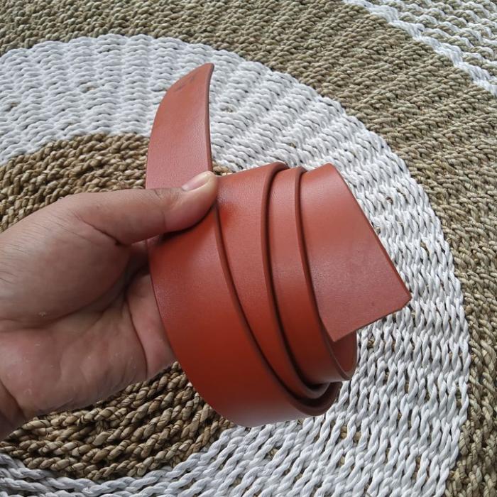 Gambar Tali Sabuk Ikat Pinggang Pria 100% ORIGINAL Kulit Asli Garut - Tan, XL/120/3,5cm dari Garut Leather Store undefined Tokopedia