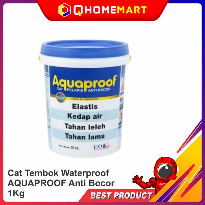 Gambar Cat Pelapis Anti Bocor Aquaproof Waterproof Aneka Warna - 1 KG, Putih dari QHomeMart Official Kab. Bantul Tokopedia