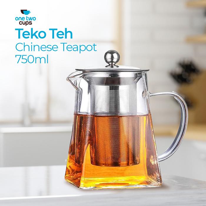 Gambar Teko Teh Kaca Tahan Panas Api Glass Teapot with Saringan - 750ml dari NetLook Store undefined Tokopedia