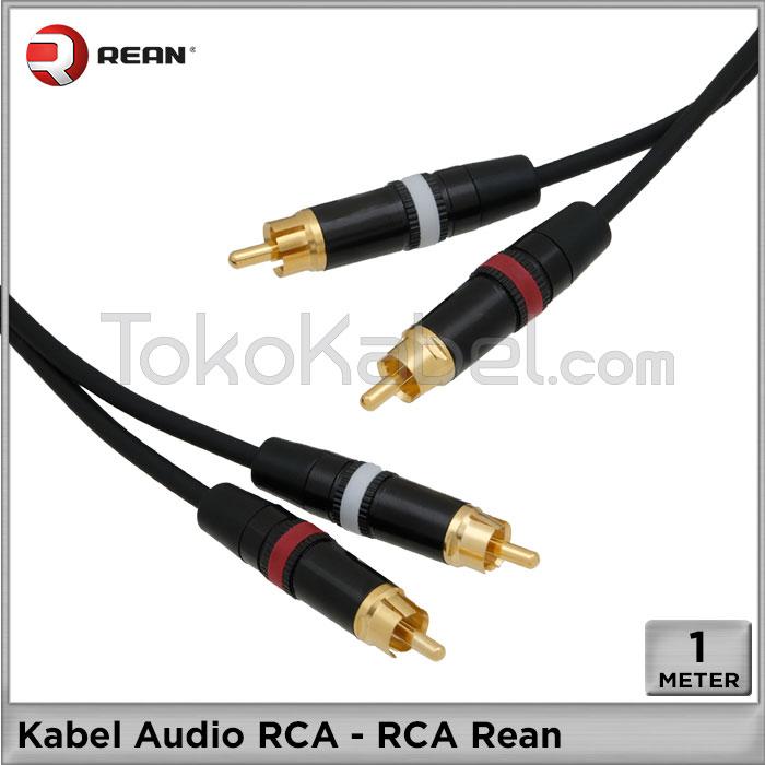 Gambar Kabel Audio RCA 2-2 DT Rean - 1m dari tokokabel undefined Tokopedia
