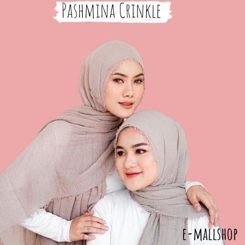 style hijab pashmina crinkle