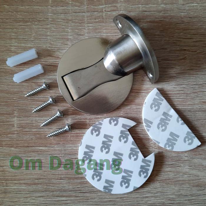 Gambar Penahan Pintu Magnet Ganjalan Pintu Magnetic Door Stopper Adjustable - BULAT SILVER dari Om Dagang undefined Tokopedia