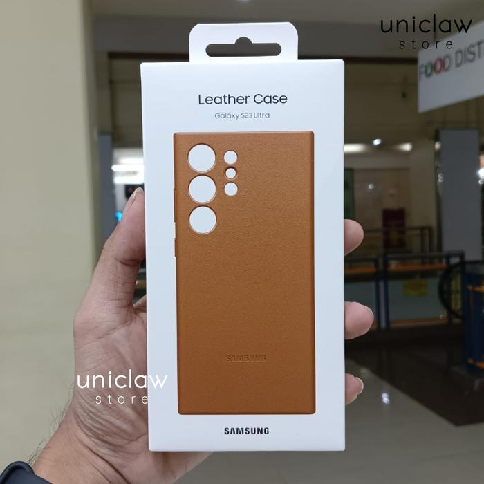 Gambar Samsung Leather Case Galaxy S23 Ultra S23+ S23 Casing Cover Original - Brown, S23 dari uniclaw store undefined Tokopedia