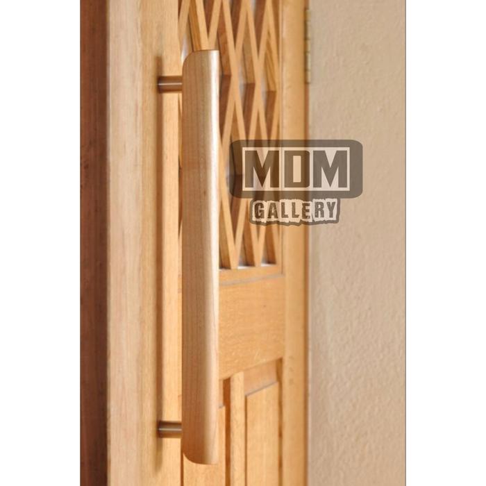 Gambar Handle Pintu / Gagang Pintu Kayu Jati Motif Polos Sabit 60cm - Natural dari Mdm Gallery undefined Tokopedia
