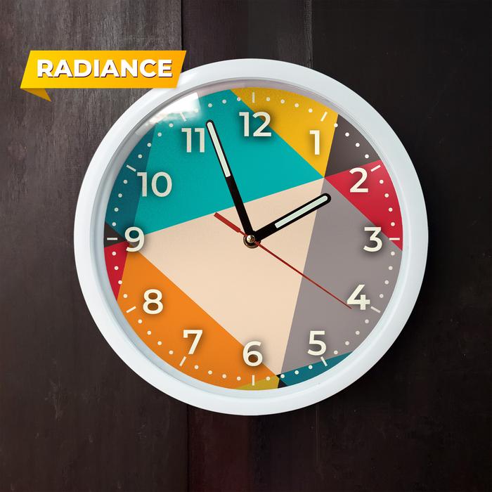 Gambar Jam dinding minimalis Glow in the dark 32cm sweep movement - mesin std dari Radiance custom undefined Tokopedia