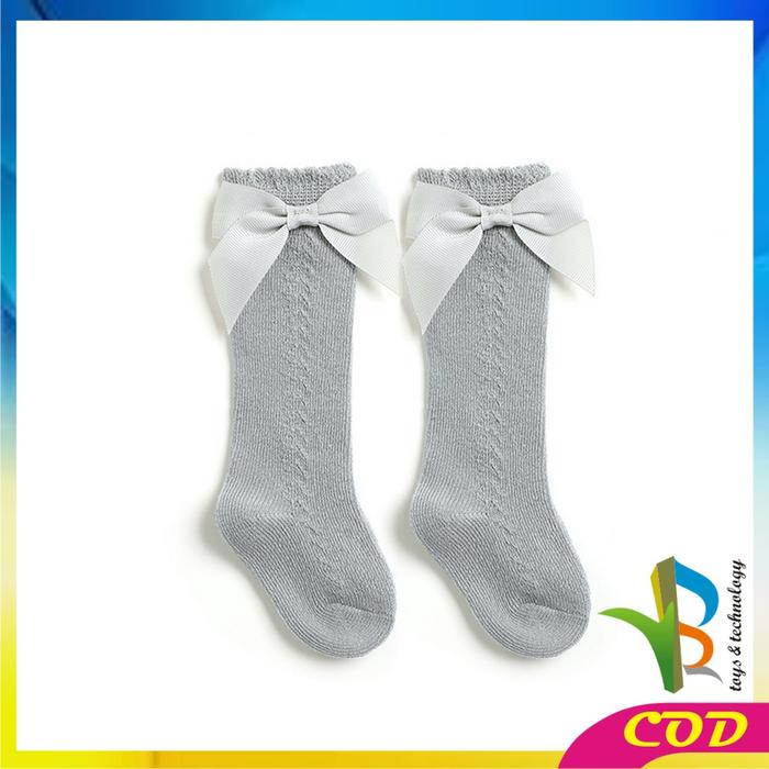 Gambar [COD] RB P304 Kaos Kaki Panjang Anak Perempuan Model Pita Lucu Anti Slip - ABU, S dari RB TOYS AND TECHNOLOGY undefined Tokopedia