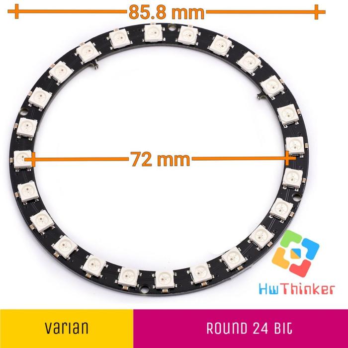 Gambar LED RGB WS2812 WS2812B 5050 for Arduino Neopixel 5V Panel Round Matrix - 24 Bit dari HwThinker undefined Tokopedia
