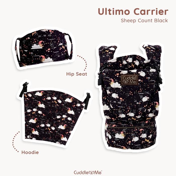 Gambar Ultimo Carrier CuddleMe Gendongan Carrier Cuddle Me New Born Toodler - Sheep C Black dari CuddleMe Jogja undefined Tokopedia