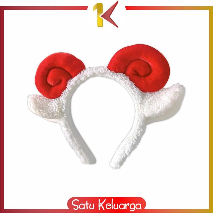 Gambar SK-C490 Bando Motif Tanduk Domba Lucu Bahan Lembut / Aksesoris Rambut - Merah dari Satukeluarga undefined Tokopedia