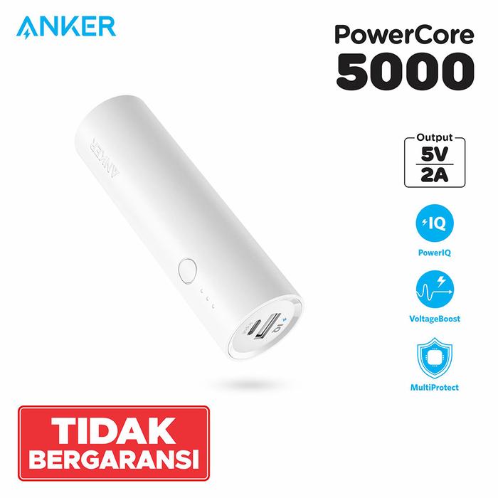 Gambar Powerbank Anker PowerCore 5000 mAh Black - A1109 - Putih dari Anker Indonesia undefined Tokopedia