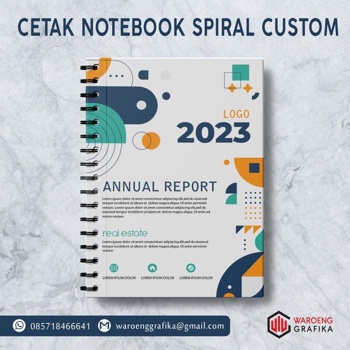 Gambar Cetak Notebook Blocknote Custom Spiral A6 - bergaris, Isi 40 lembar dari Waroeng Grafika undefined Tokopedia