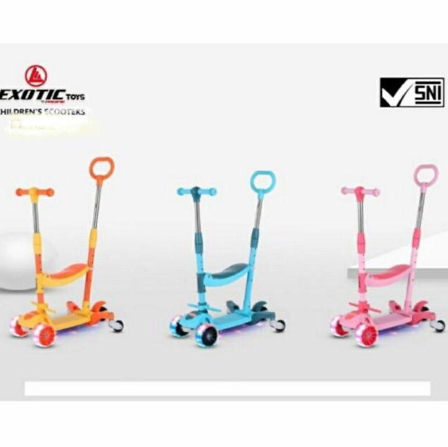 Gambar Scooter Skuter Otoped Duduk Anak Ada Dorongan EXOTIC - Orange dari Timothy Bike Store undefined 5 Tokopedia