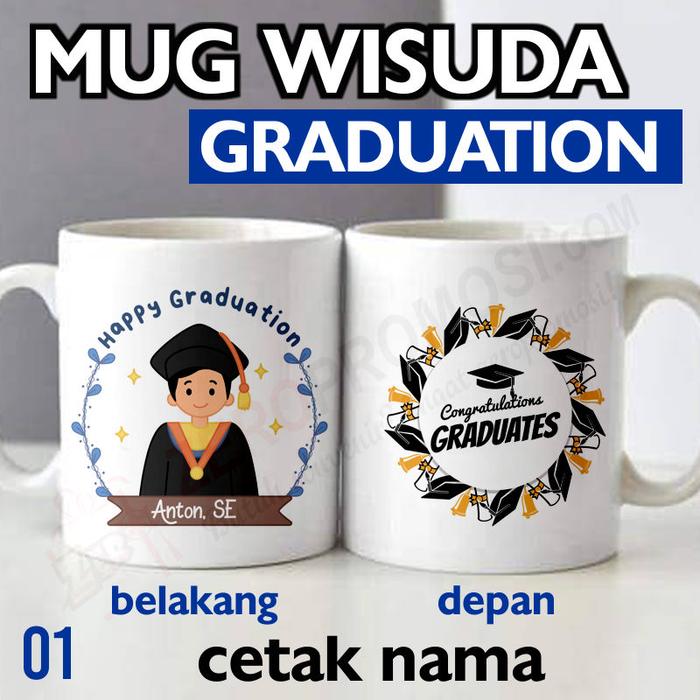 Gambar Mug Kado Wisuda - Bisa Request Nama dan Foto - Hadiah Gift Custom - 01 PRIA dari Zeropromosi undefined Tokopedia