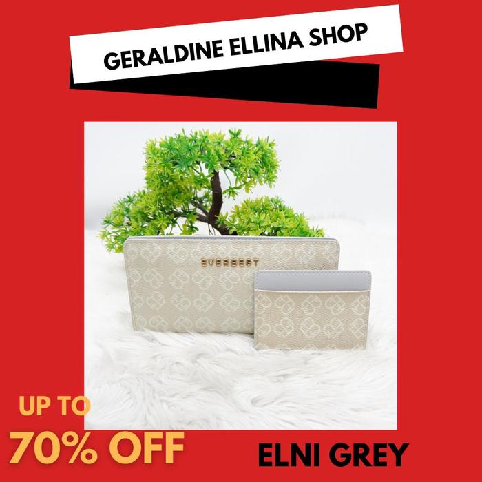 Gambar DOMPET WANITA EVERBEST ORIGINAL ELNI SERIES WALLET - GREY dari Geralshop.new undefined Tokopedia
